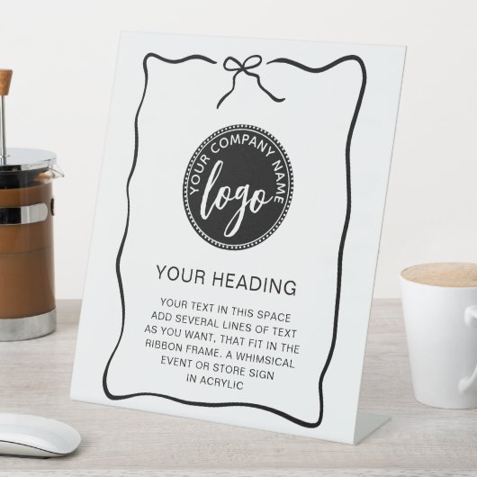 カスタムロゴイベントリボンフレーム記号 台座サイン (インサイチュ)