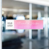 カスタムロゴエグゼクティブオレンジピンクプロフェッショナル サインプレート