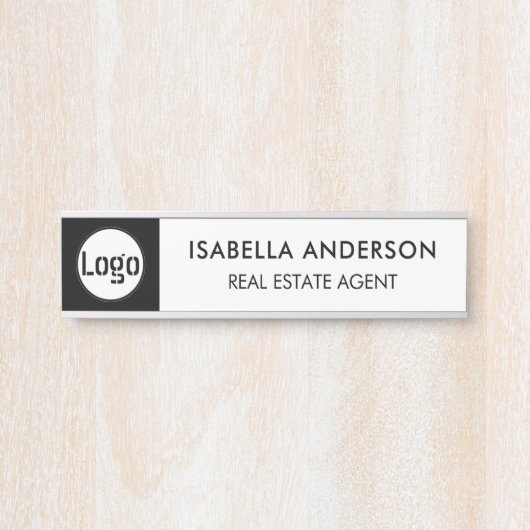 カスタムロゴエグゼクティブブラックプロフェッショナルドアサイン サインプレート (正面)