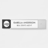 カスタムロゴエグゼクティブブラックプロフェッショナルドアサイン サインプレート (正面)