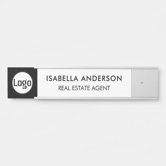 カスタムロゴエグゼクティブブラックプロフェッショナルドアサイン サインプレート (正面)