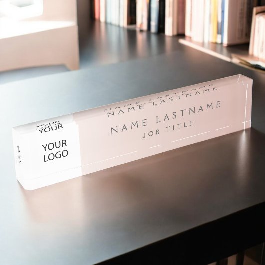 カスタムロゴエグゼクティブ赤面ピンクプロフェッショナル デスクネームプレート