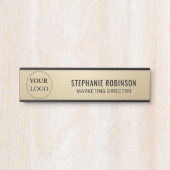 カスタムロゴエグゼクティブ金ゴールドプロフェッショナル サインプレート (正面)