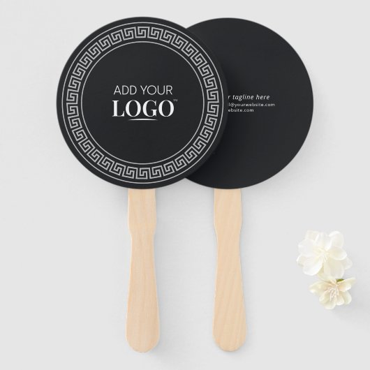 カスタムロゴエレガントの企業の促進ミニマル ハンドファン (正面&裏面)