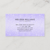 カスタムロゴエレガントシックパープルグリッター 名刺 (裏面)