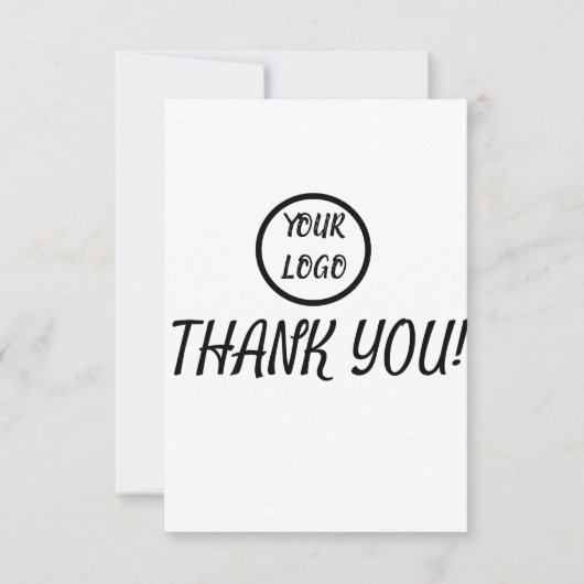 カスタムロゴエレガントモダンサンキューカード サンキューカード (正面)