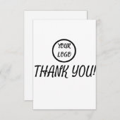 カスタムロゴエレガントモダンサンキューカード サンキューカード (正面/裏面)