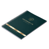 カスタムロゴエレガント緑金ゴールド ノートブック (左側)