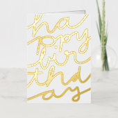 カスタムロゴオフィススタイリッシュモダンハッピーバースデー 箔グリーティングカード (正面)