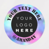 カスタムロゴオンラインストアファッションブティックホログラフ ラベル (デザイン2)