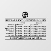 カスタムロゴオープニングランチディナータイムレストラン ウィンドウサイン (シート)