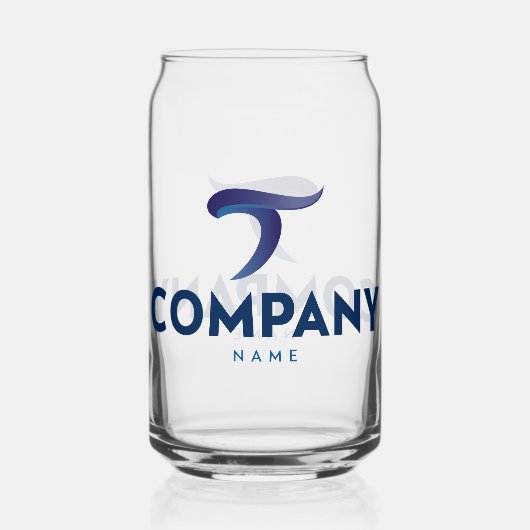 カスタムロゴガラス – 会社パーソナライズされた飲み物用品 ガラス缶 (正面)