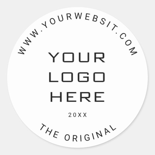 カスタムロゴクラシックラウンドステッカー ラウンドシール (正面)