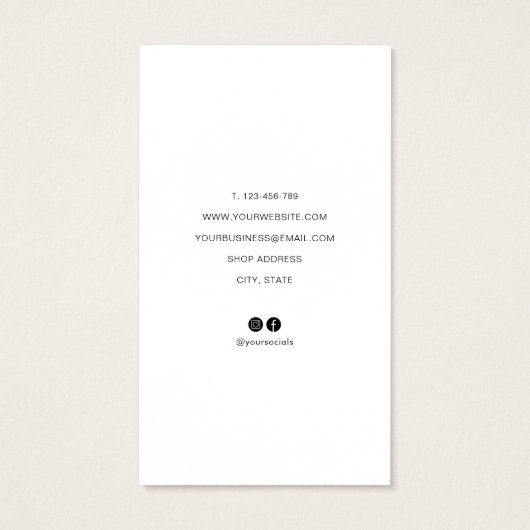 カスタムロゴクラフトイヤリングジュエリー表示カード (裏面)