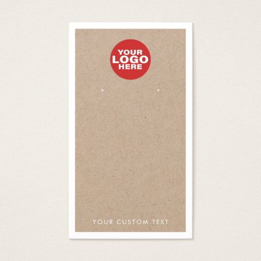 カスタムロゴクラフトイヤリングジュエリー表示カード (正面)