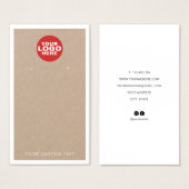 カスタムロゴクラフトイヤリングジュエリー表示カード (正面&裏面)