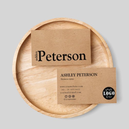 カスタムロゴクラフト紙名刺 名刺