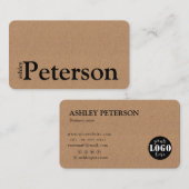 カスタムロゴクラフト紙手作り名刺 名刺 (正面/裏面)