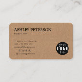 カスタムロゴクラフト紙手作り名刺 名刺 (裏面)