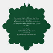 カスタムロゴグリーンクリスマスリース オーナメントカード (裏面)