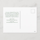 カスタムロゴグリーンクリスマスリース シーズンポストカード (裏面)