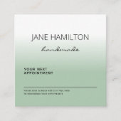 カスタムロゴグリーンプロフェッショナルアポイントメントカード 予約カード (正面)