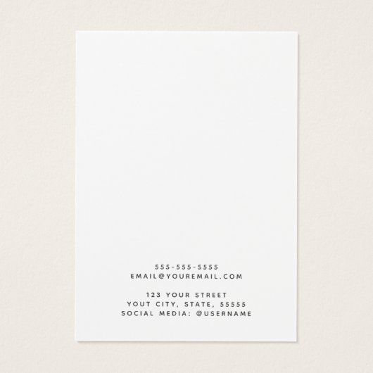 カスタムロゴグレイエレガントイヤリングディスプレイカード (裏面)