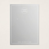 カスタムロゴグレイエレガントイヤリングディスプレイカード (正面)