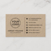カスタムロゴサイトソーシャルメディアKraft紙 名刺 (正面)