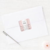 カスタムロゴサンキューショッピング割引コードバラ スクエアシール (封筒)