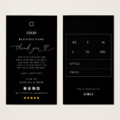 カスタムロゴサンキュービジネスウェアつるラベル (正面&裏面)