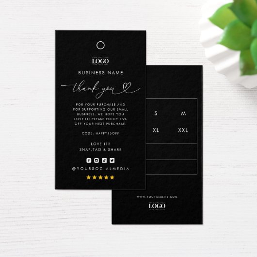 カスタムロゴサンキュービジネスウェアつるラベル (デスク)