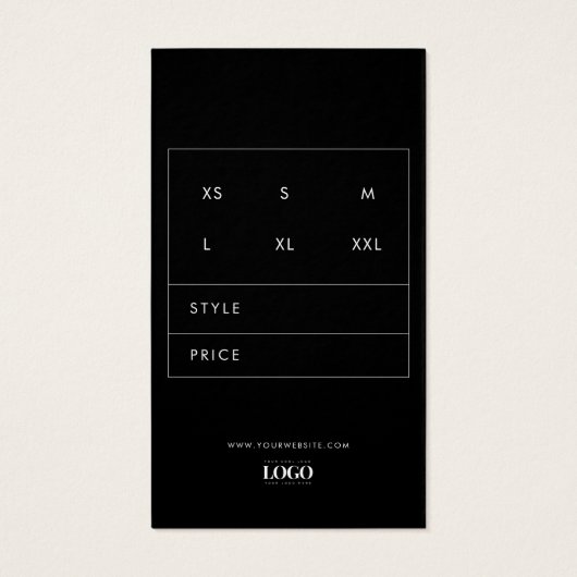 カスタムロゴサンキュービジネスウェアつるラベル (裏面)