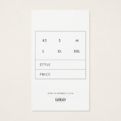 カスタムロゴサンキュービジネスウェアつるラベル (裏面)