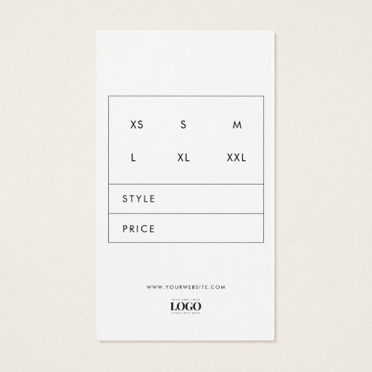 カスタムロゴサンキュービジネスウェアつるラベル (裏面)