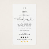 カスタムロゴサンキュービジネスウェアつるラベル (正面)