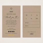 カスタムロゴサンキュービジネスウェアつるラベル (正面&裏面)