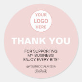 カスタムロゴサンキューベーカリー ラウンドシール (正面)