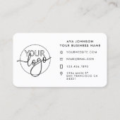 カスタムロゴサンキューレトロはっきりしたタイポグラフィ 名刺 (裏面)