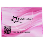 カスタムロゴショッピング | ビジネスプロモーション ラージペーパーバッグ (正面)