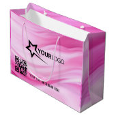 カスタムロゴショッピング | ビジネスプロモーション ラージペーパーバッグ (正面アングル)
