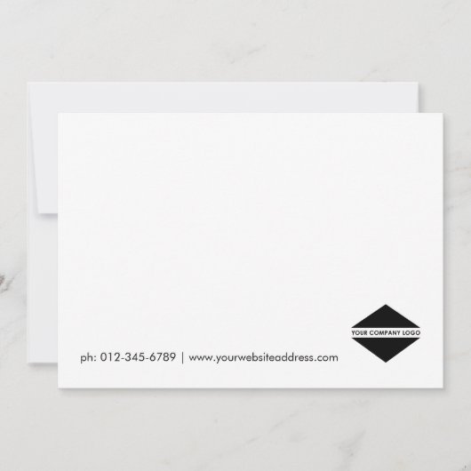 カスタムロゴシンプルエレガントメモカード ノートカード (正面)