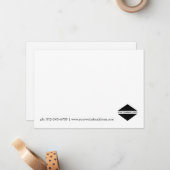 カスタムロゴシンプルエレガントメモカード ノートカード (正面/裏面インサイチュ)