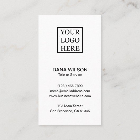 カスタムロゴシンプルミニマルプロフェッショナル 名刺 (裏面)