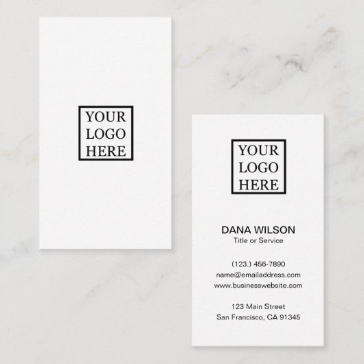 カスタムロゴシンプルミニマルプロフェッショナル 名刺 (正面/裏面)