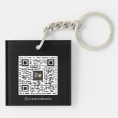 カスタムロゴシンプル促進ビジネスブランディング キーホルダー (裏面)