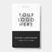 カスタムロゴシンプル白黒モダンタイトル名 バッジ (裏面)