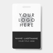 カスタムロゴシンプル白黒モダンタイトル名 バッジ (正面)