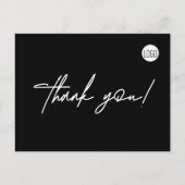 カスタムロゴシンプル配管用の手感謝してい入り ポストカード (正面)
