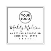 カスタムロゴスエレガントクリプト差出人住所 セルフインキングスタンプ (デザイン)